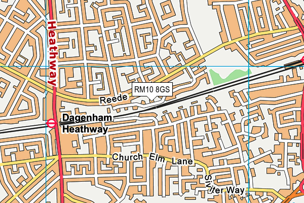 RM10 8GS map - OS VectorMap District (Ordnance Survey)