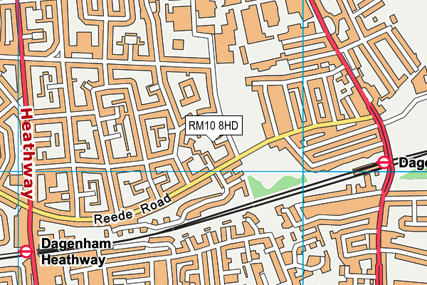 RM10 8HD map - OS VectorMap District (Ordnance Survey)