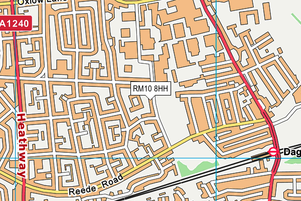 RM10 8HH map - OS VectorMap District (Ordnance Survey)