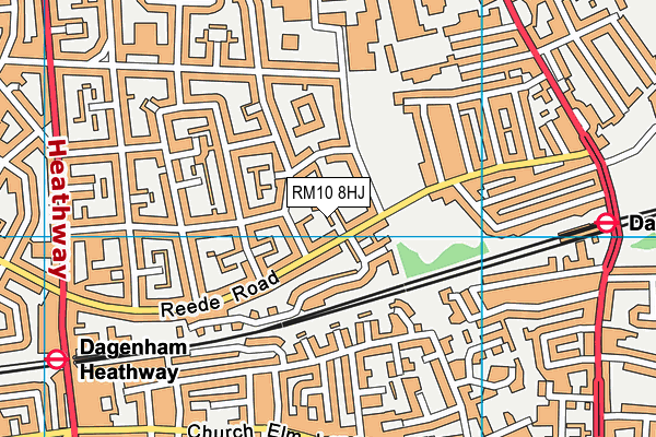 RM10 8HJ map - OS VectorMap District (Ordnance Survey)