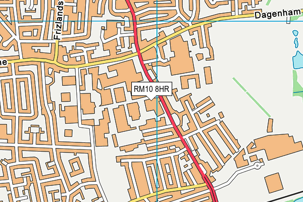 RM10 8HR map - OS VectorMap District (Ordnance Survey)