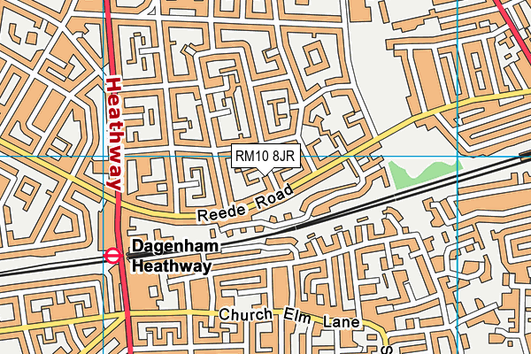 RM10 8JR map - OS VectorMap District (Ordnance Survey)