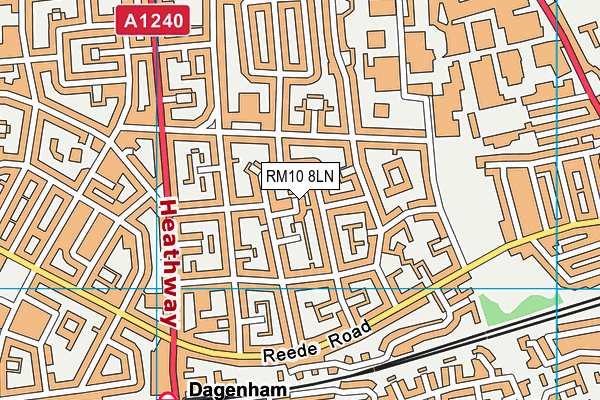 RM10 8LN map - OS VectorMap District (Ordnance Survey)