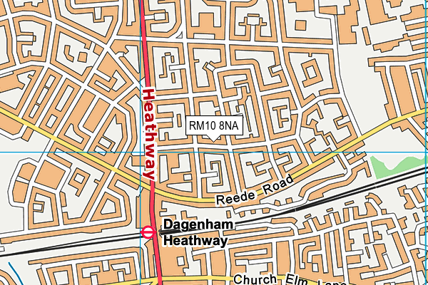 RM10 8NA map - OS VectorMap District (Ordnance Survey)