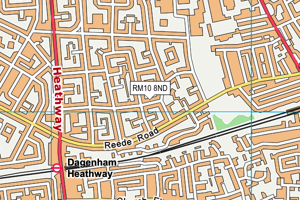 RM10 8ND map - OS VectorMap District (Ordnance Survey)