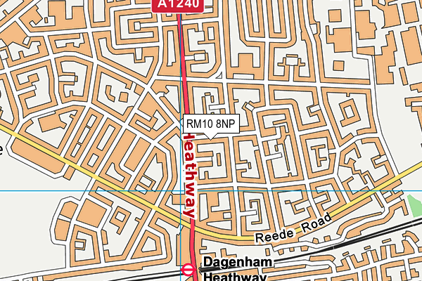 RM10 8NP map - OS VectorMap District (Ordnance Survey)