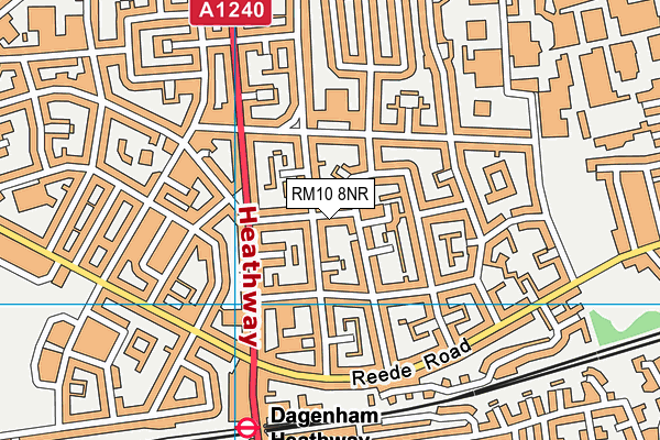 RM10 8NR map - OS VectorMap District (Ordnance Survey)