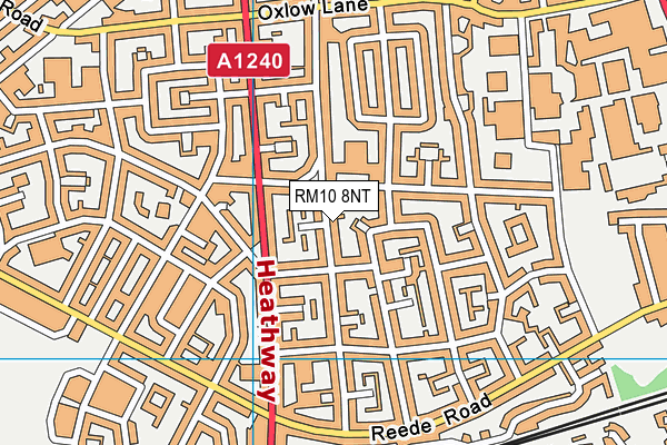 RM10 8NT map - OS VectorMap District (Ordnance Survey)