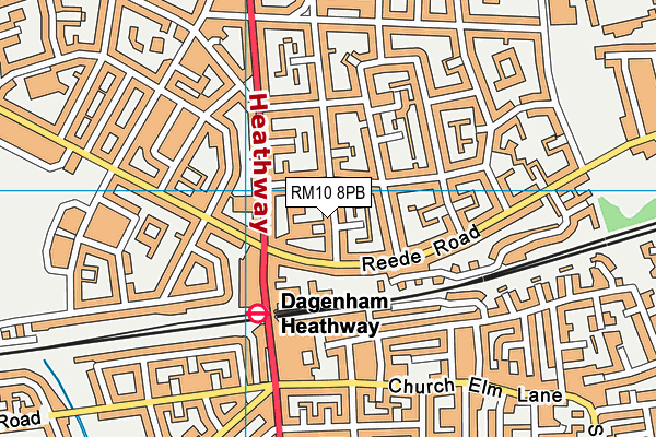 RM10 8PB map - OS VectorMap District (Ordnance Survey)
