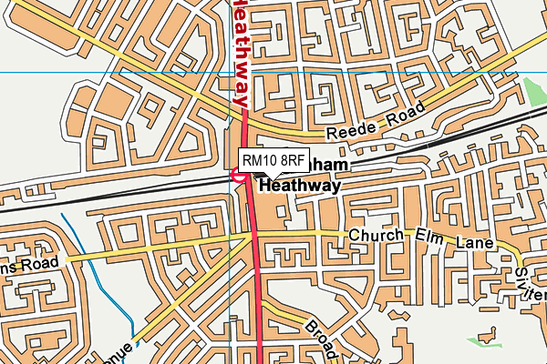RM10 8RF map - OS VectorMap District (Ordnance Survey)