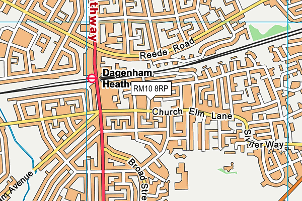 RM10 8RP map - OS VectorMap District (Ordnance Survey)