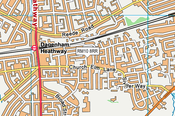 RM10 8RR map - OS VectorMap District (Ordnance Survey)