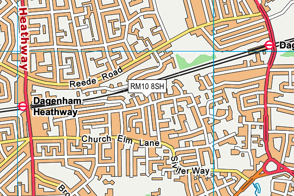 RM10 8SH map - OS VectorMap District (Ordnance Survey)