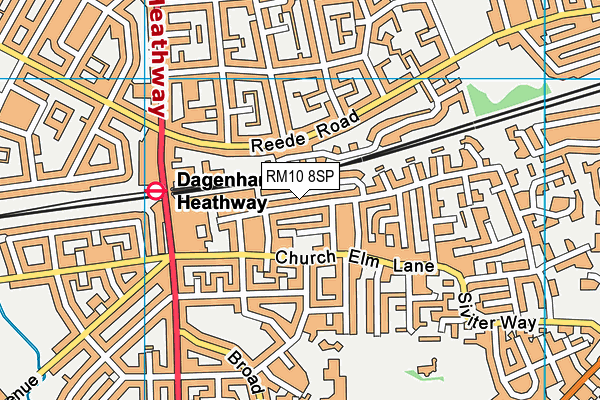 RM10 8SP map - OS VectorMap District (Ordnance Survey)