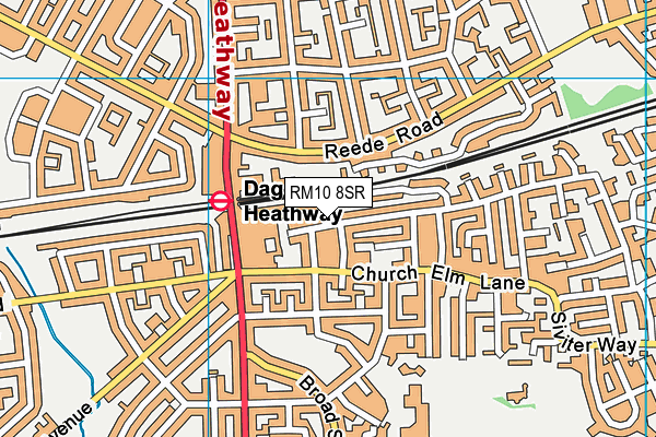 RM10 8SR map - OS VectorMap District (Ordnance Survey)