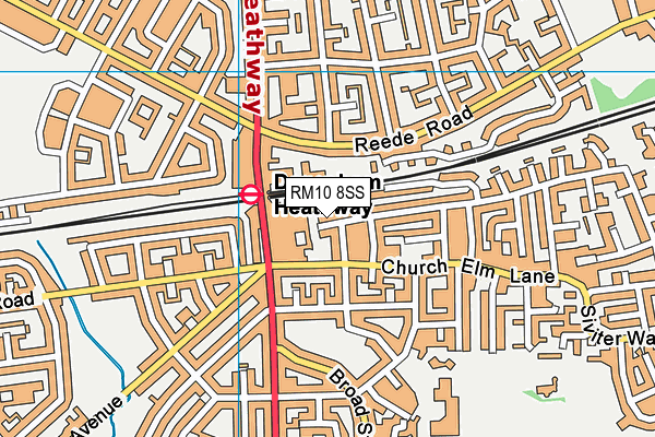 RM10 8SS map - OS VectorMap District (Ordnance Survey)