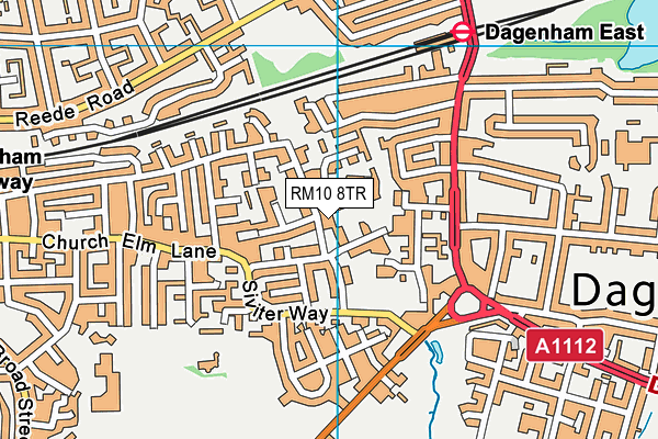 RM10 8TR map - OS VectorMap District (Ordnance Survey)