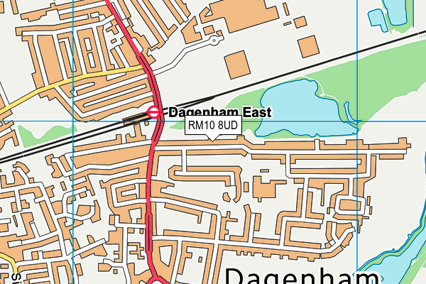 RM10 8UD map - OS VectorMap District (Ordnance Survey)