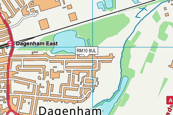 RM10 8UL map - OS VectorMap District (Ordnance Survey)