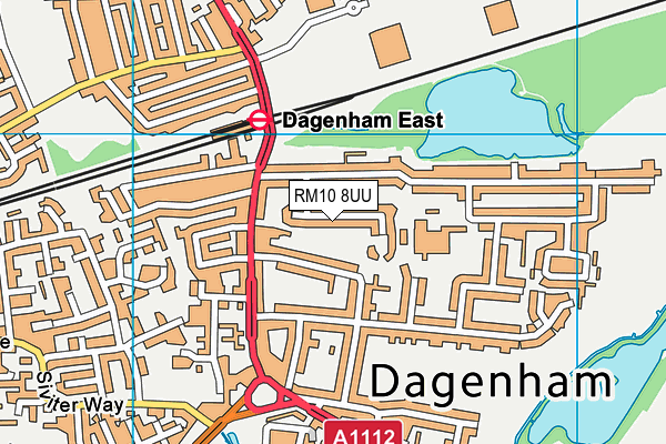 RM10 8UU map - OS VectorMap District (Ordnance Survey)