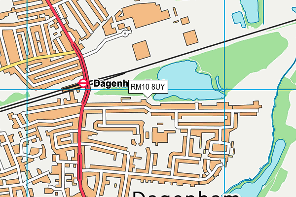 RM10 8UY map - OS VectorMap District (Ordnance Survey)