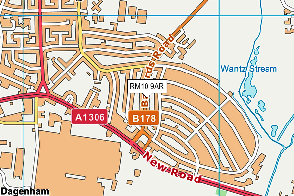 RM10 9AR map - OS VectorMap District (Ordnance Survey)