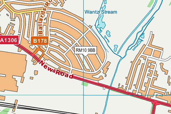 RM10 9BB map - OS VectorMap District (Ordnance Survey)