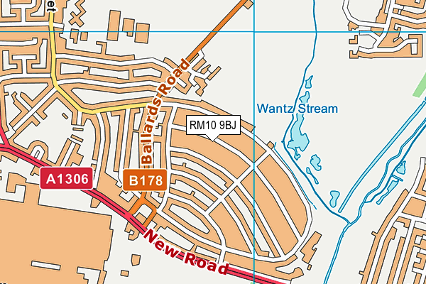 RM10 9BJ map - OS VectorMap District (Ordnance Survey)