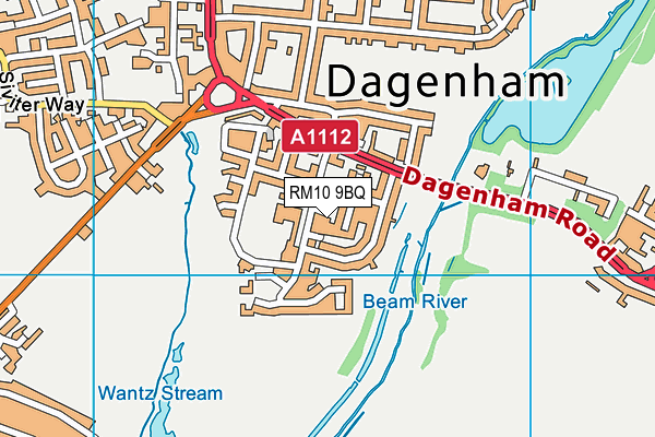 RM10 9BQ map - OS VectorMap District (Ordnance Survey)