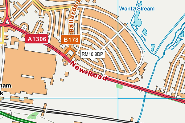 RM10 9DP map - OS VectorMap District (Ordnance Survey)
