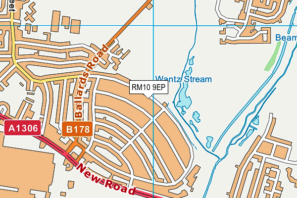 RM10 9EP map - OS VectorMap District (Ordnance Survey)