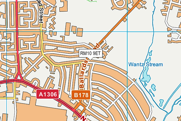 RM10 9ET map - OS VectorMap District (Ordnance Survey)