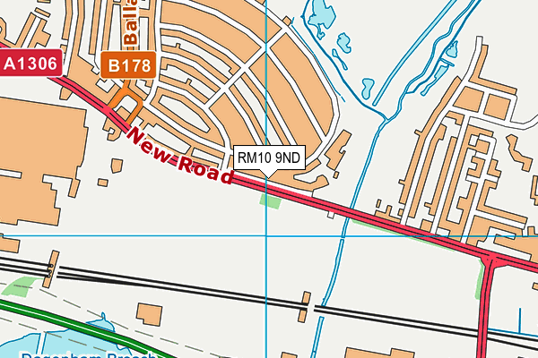 RM10 9ND map - OS VectorMap District (Ordnance Survey)