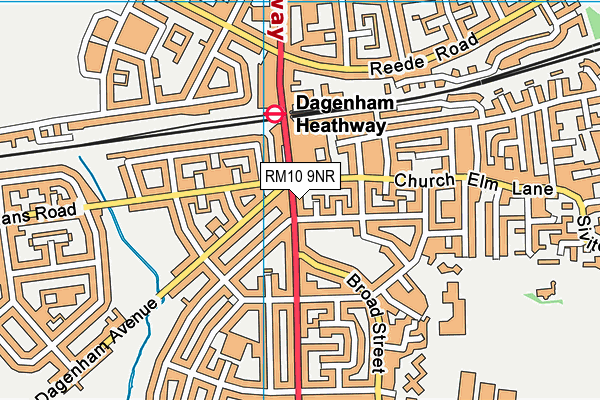 RM10 9NR map - OS VectorMap District (Ordnance Survey)