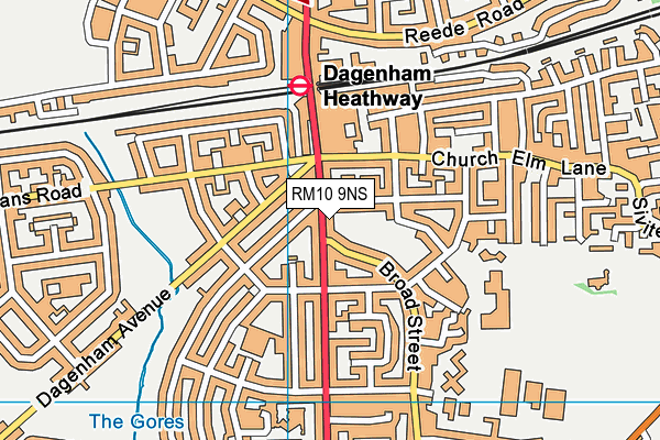 RM10 9NS map - OS VectorMap District (Ordnance Survey)
