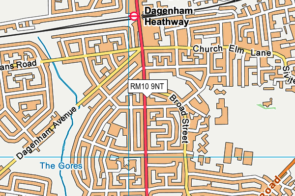 RM10 9NT map - OS VectorMap District (Ordnance Survey)