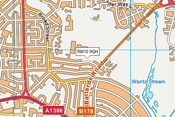 Dagenham Park Leisure Centre map (RM10 9QH) - OS VectorMap District (Ordnance Survey)