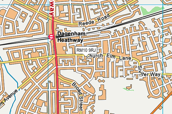 RM10 9RJ map - OS VectorMap District (Ordnance Survey)