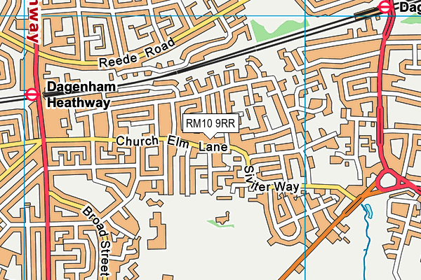RM10 9RR map - OS VectorMap District (Ordnance Survey)