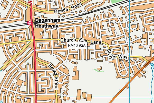 Park Centre (Closed) map (RM10 9SA) - OS VectorMap District (Ordnance Survey)
