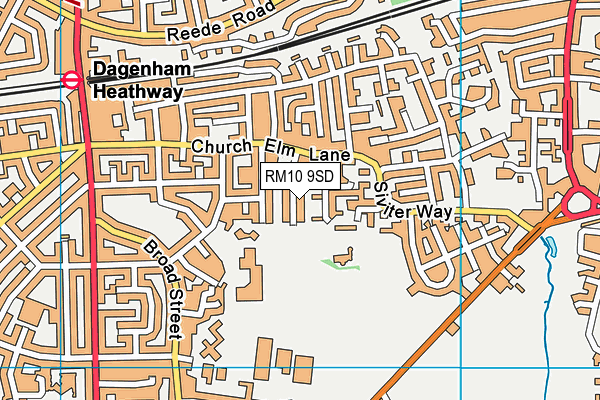 RM10 9SD map - OS VectorMap District (Ordnance Survey)