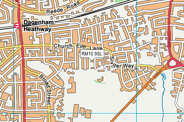 RM10 9SL map - OS VectorMap District (Ordnance Survey)