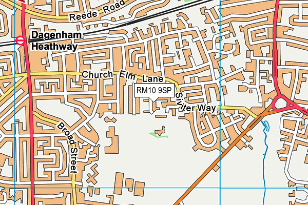 RM10 9SP map - OS VectorMap District (Ordnance Survey)