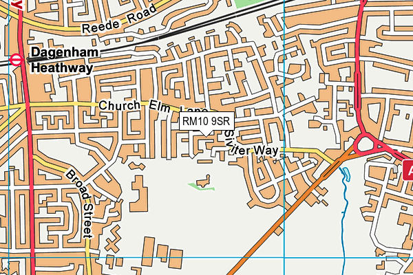 RM10 9SR map - OS VectorMap District (Ordnance Survey)