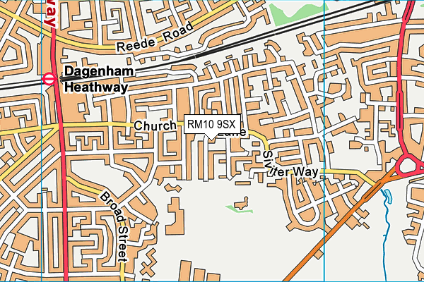 RM10 9SX map - OS VectorMap District (Ordnance Survey)