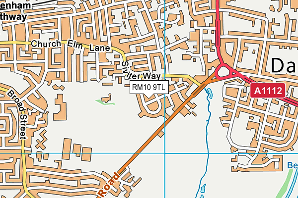 RM10 9TL map - OS VectorMap District (Ordnance Survey)