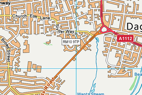 RM10 9TP map - OS VectorMap District (Ordnance Survey)