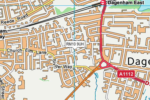 RM10 9UH map - OS VectorMap District (Ordnance Survey)
