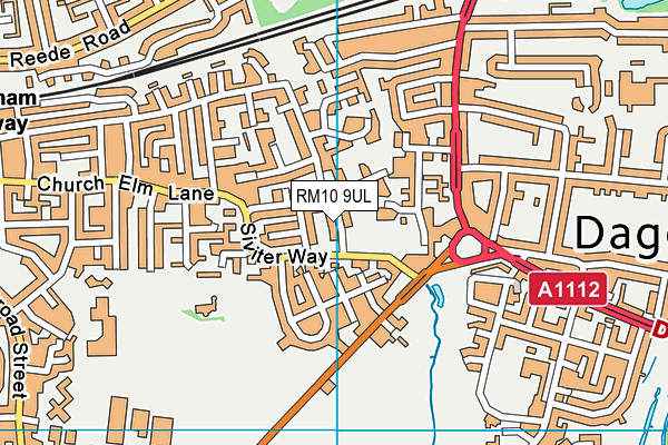 RM10 9UL map - OS VectorMap District (Ordnance Survey)