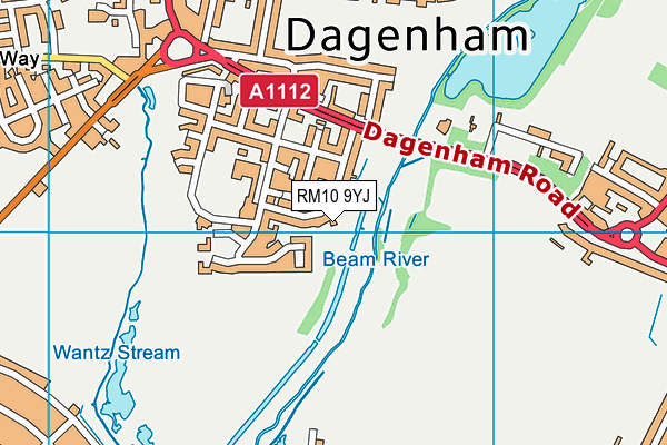 RM10 9YJ map - OS VectorMap District (Ordnance Survey)